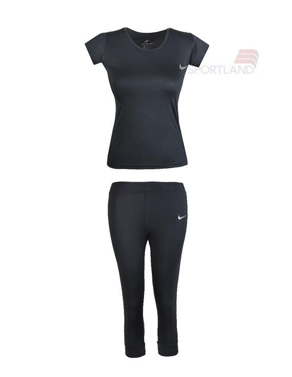 ست تی شرت و برمودا ورزشی زنانه نایکی Hoomer