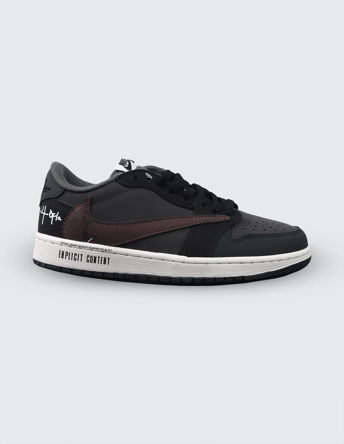 کفش روزانه مردانه جردن Air Jordan Travis Scott 1 Low Utopia M