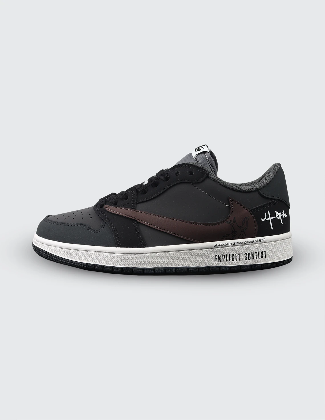 کفش روزانه مردانه جردن Air Jordan Travis Scott 1 Low Utopia M