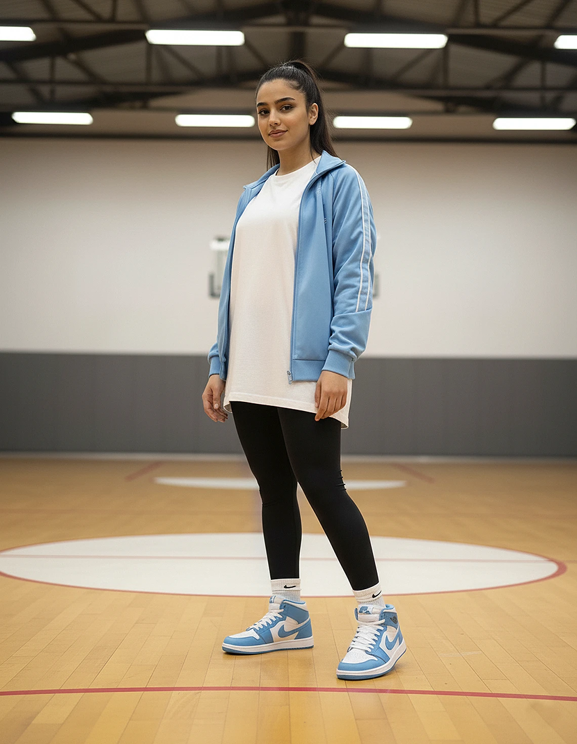 کفش بسکتبال زنانه نایکی Jordan 1 Mid Crestline W