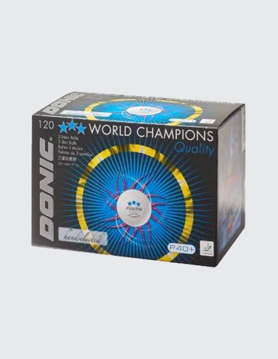 توپ پینگ پنگ Unisex برند عمومی دونیک 3 ستاره ABS (بسته 120 عددی) HGH