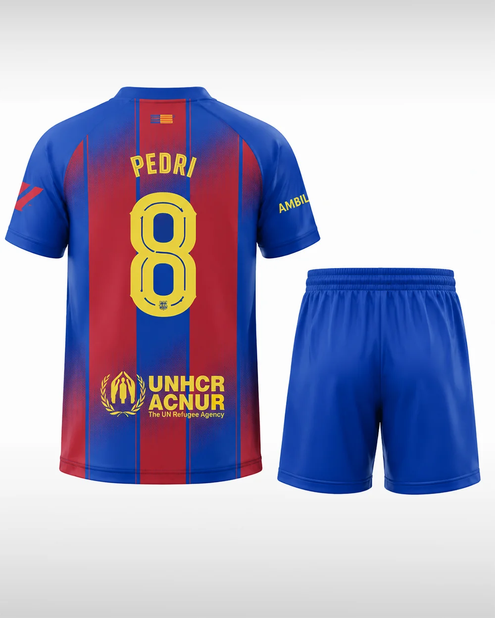 ست تیشرت و شلوارک هواداری فوتبال پسرانه نایک Nike Barcelona Fan Set J