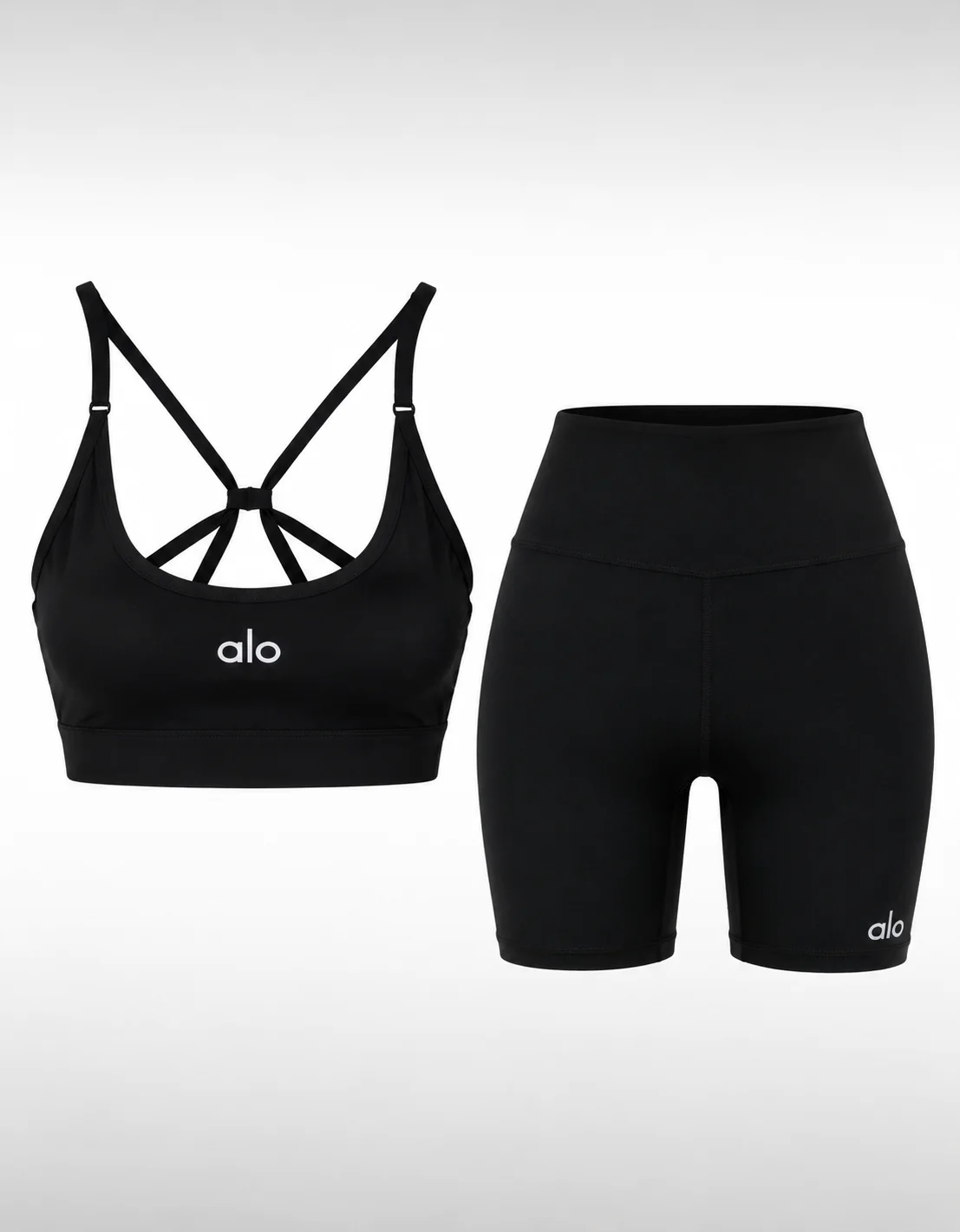 ست نیم تنه و شورتک ورزشی زنانه الو Alo Cozy Fit W