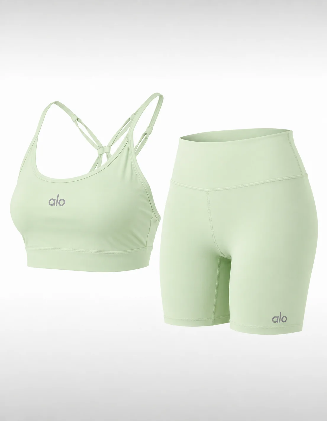 ست نیم تنه و شورتک ورزشی زنانه الو Alo Cozy Fit W