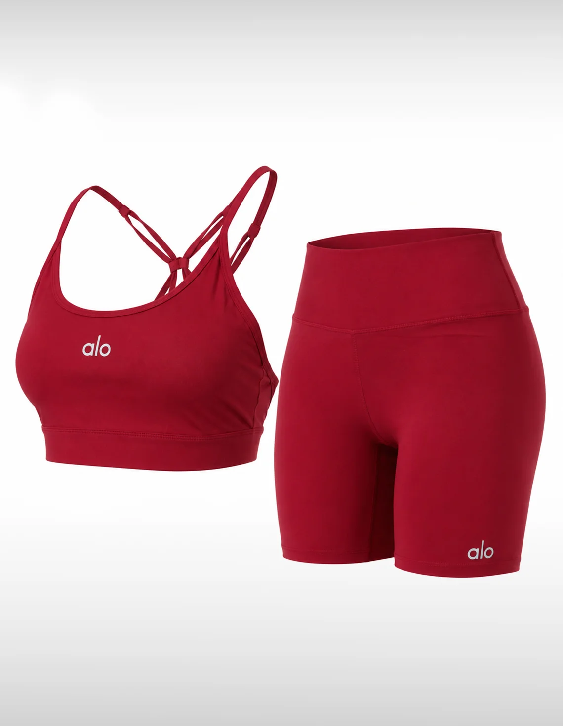 ست نیم تنه و شورتک ورزشی زنانه الو Alo Cozy Fit W