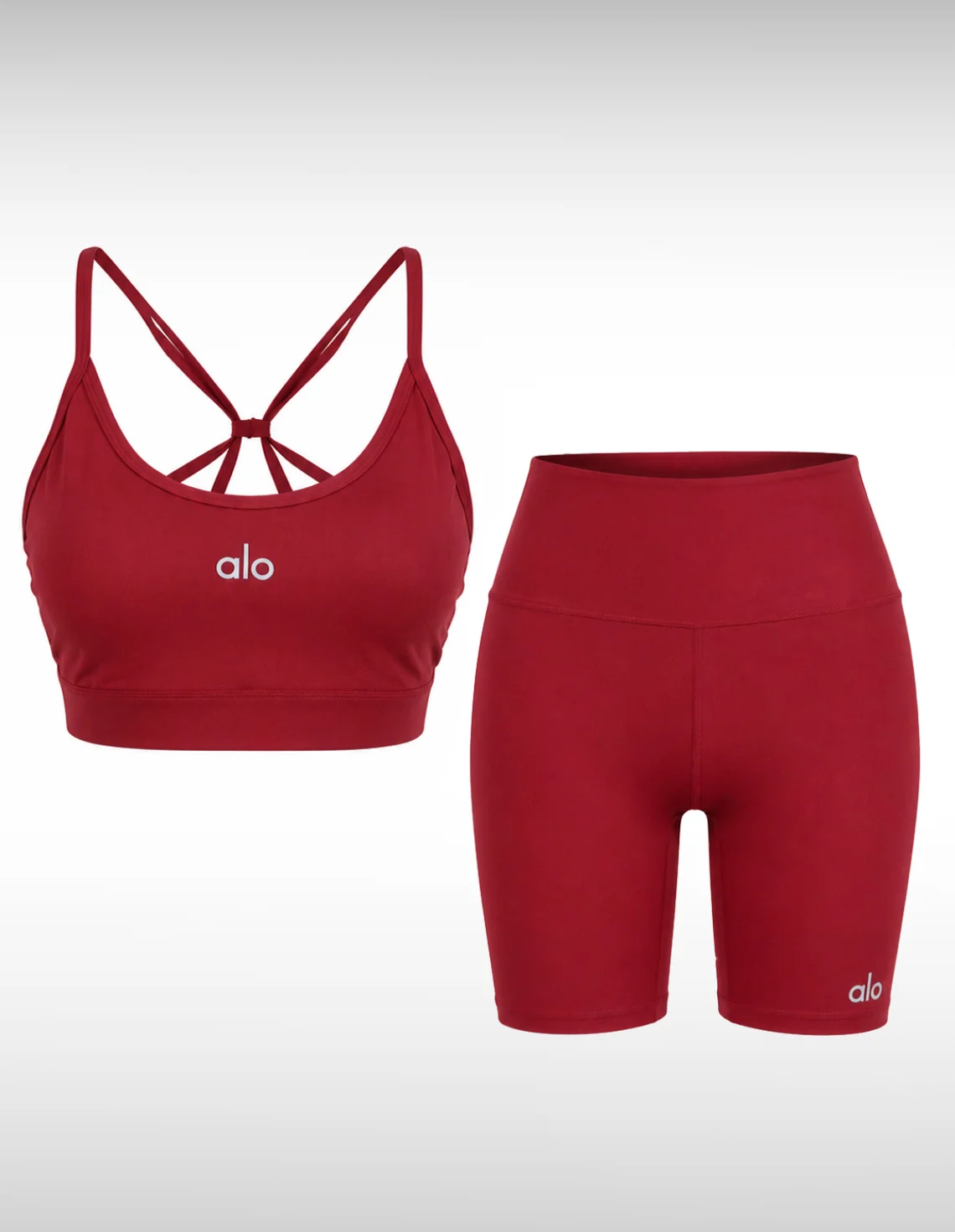 ست نیم تنه و شورتک ورزشی زنانه الو Alo Cozy Fit W